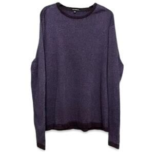 Westzeroone Pullover Sweater Crew Neck Long Sleeves Micro Striped Purple XL NWOT